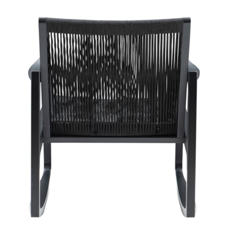 Jeno Woven Rocking Chair Black