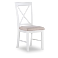 Farmhouse Dining Chair with x-Back Design 2-Piece Set