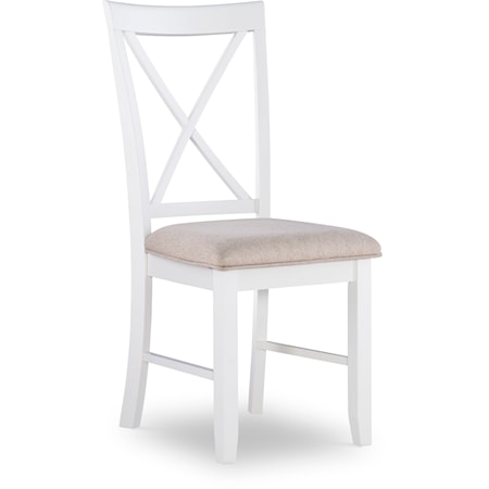 Farmhouse Dining Chair with x-Back Design 2-Piece Set