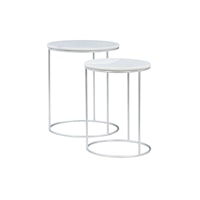 Fonner Nesting Tables White Marble