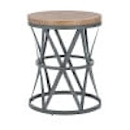 Industrial Barrell Table with X-Design Base