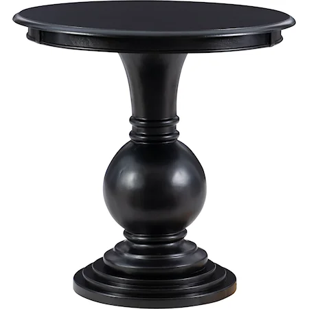 Adeline Round Accent Table Black