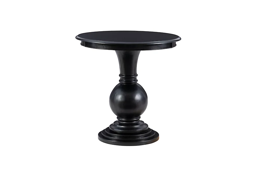 ADELINE Adeline Round Accent Table Black by Powell at A1 Furniture & Mattress