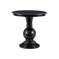 Adeline Round Accent Table Black