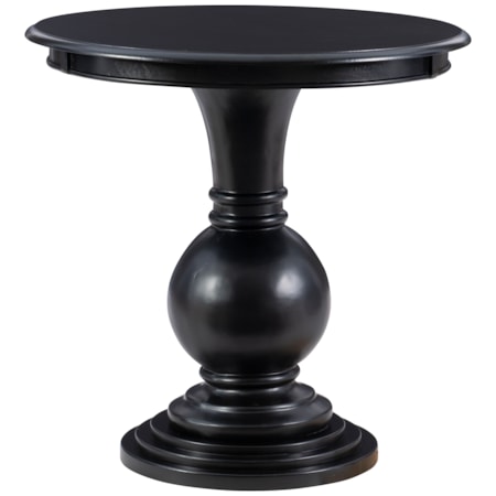 Adeline Round Accent Table Black