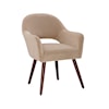 Powell Sabine Dining Chair with Velvet Camel Upholstery