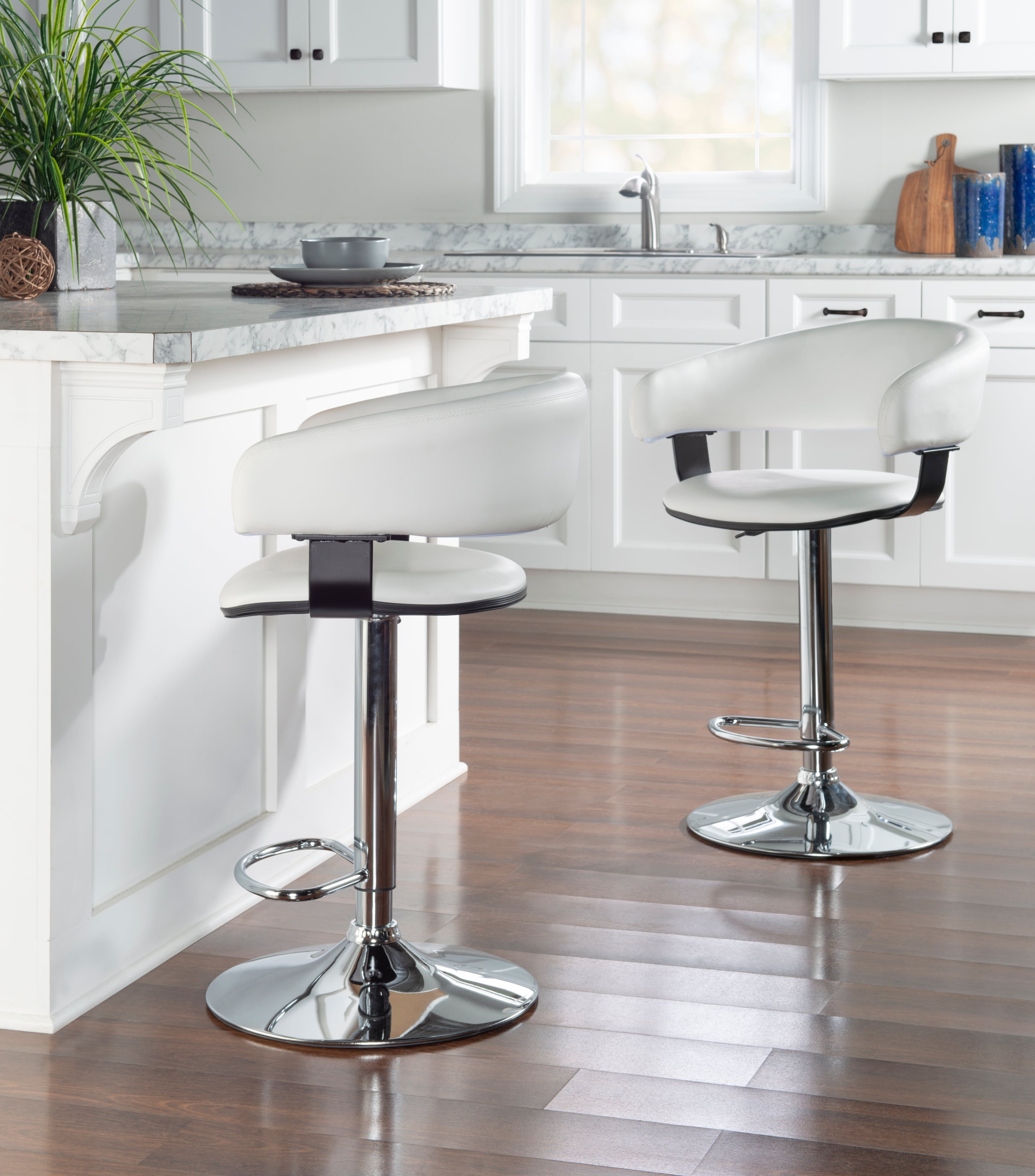 Powell Bar Stools P Barrel & Chrome Bar Stool