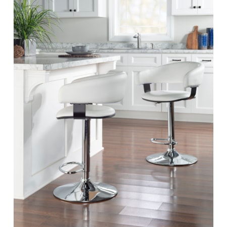 Barrel &amp; Chrome Bar Stool