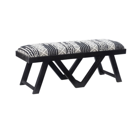 Byan Upholstered Bench Black