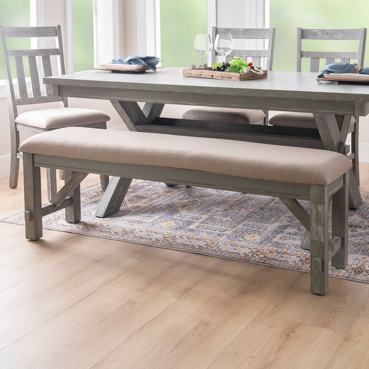 Powell Turino Upholstered Dining Bench