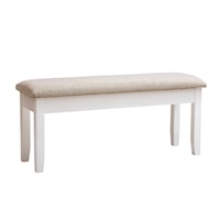 Farmhouse Upholstered Bench with Storage