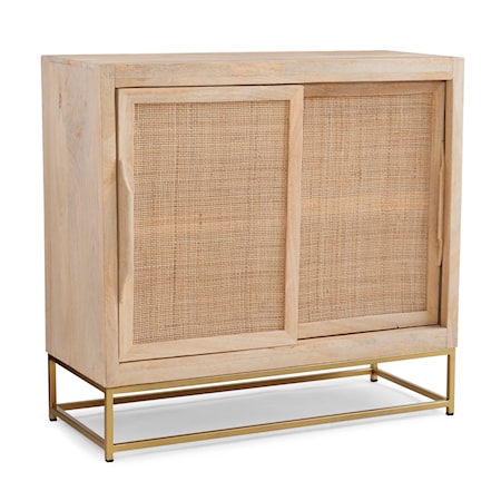 2-Door Rattan Cabinet