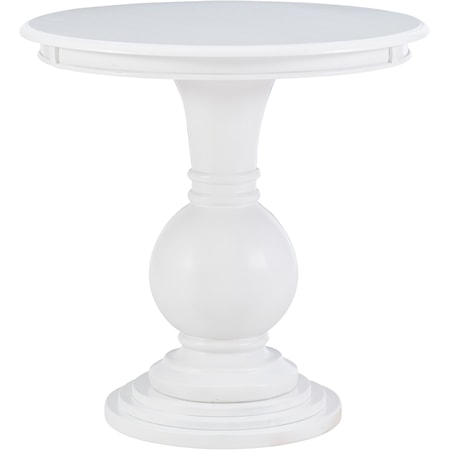 Adeline Round Accent Table White