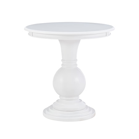 Adeline Round Accent Table White