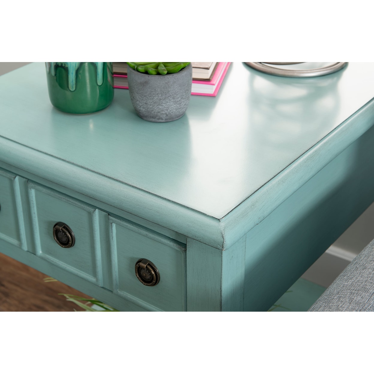 Powell Sadie Side Accent Table Teal