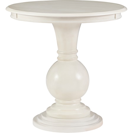 Adeline Round Accent Table Cream