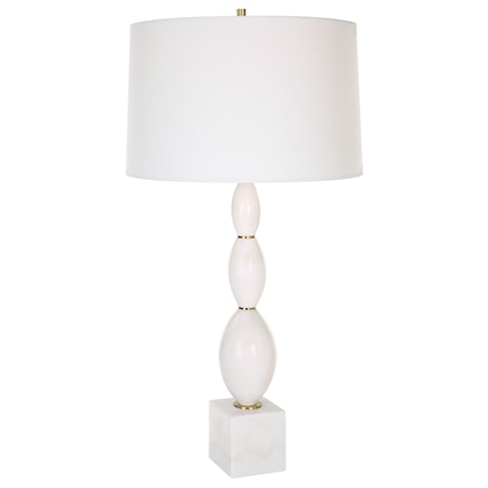 Regalia White Marble Table Lamp