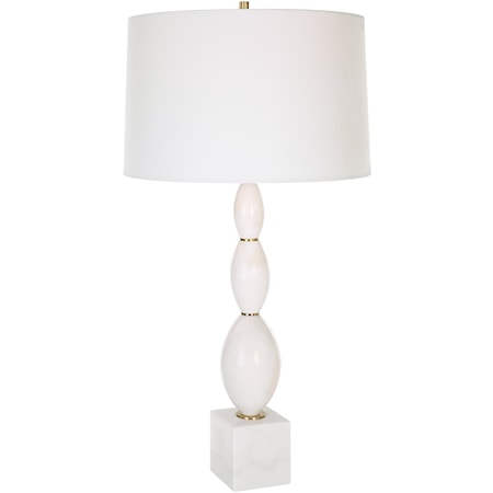 Regalia White Marble Table Lamp