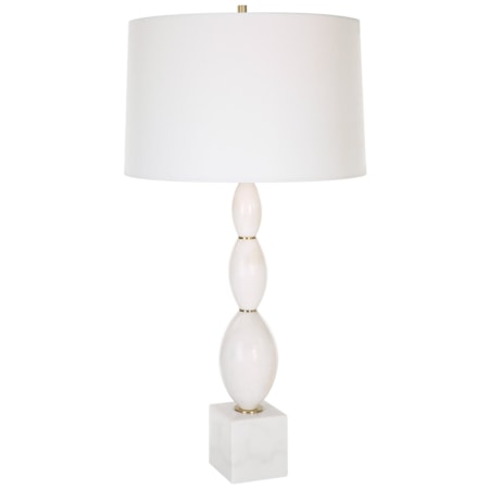 Regalia White Marble Table Lamp