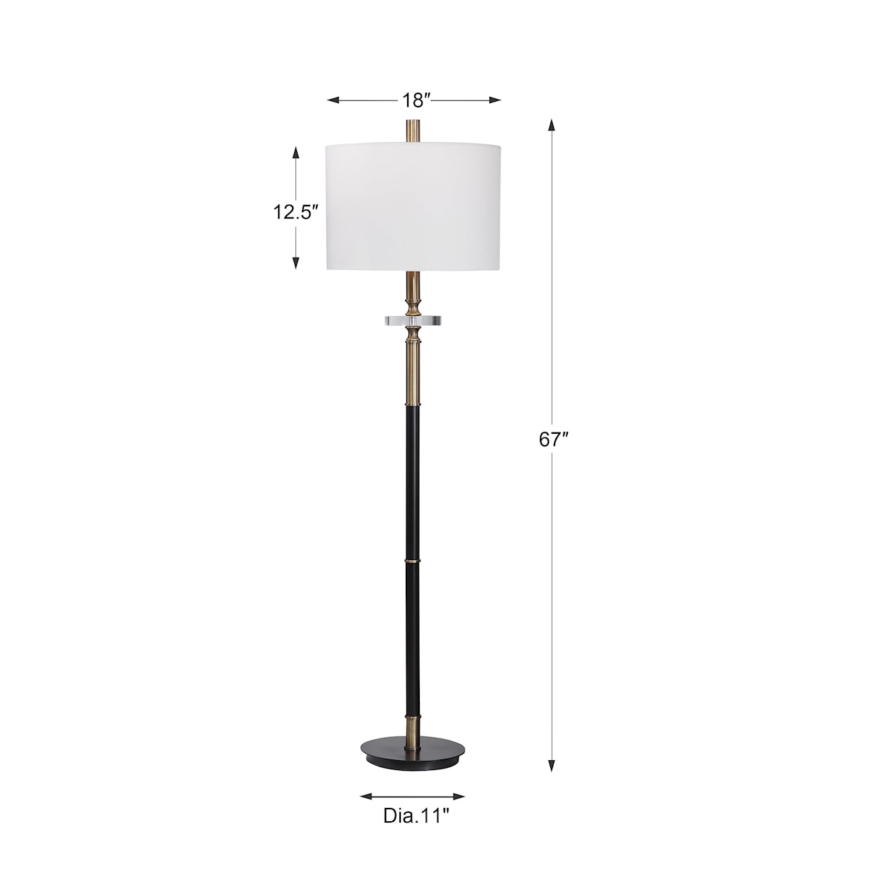 Uttermost Floor Lamps Maud Aged Black Floor Lamp