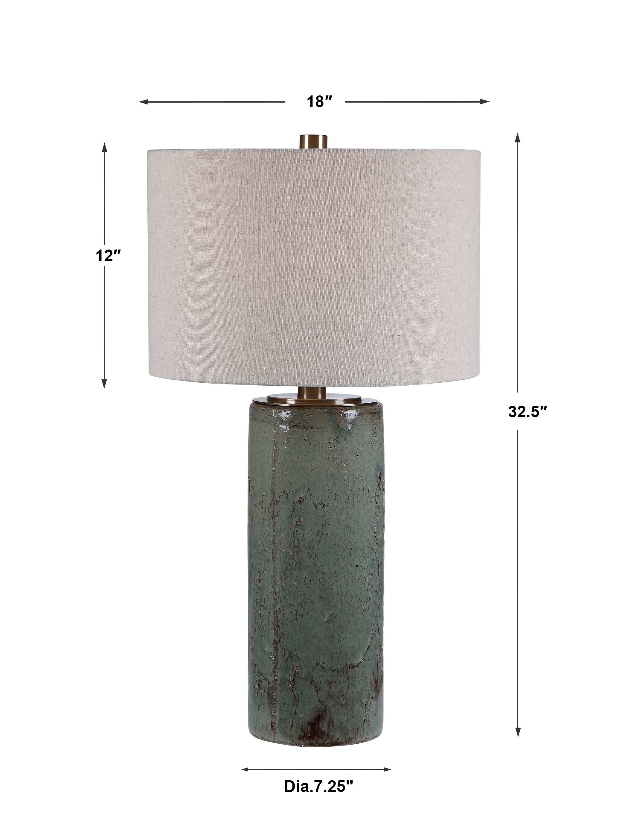Uttermost Table Lamps Callais Crackled Aqua Table Lamp