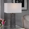 Uttermost Table Lamps Sanderson Metallic Charcoal Table Lamp