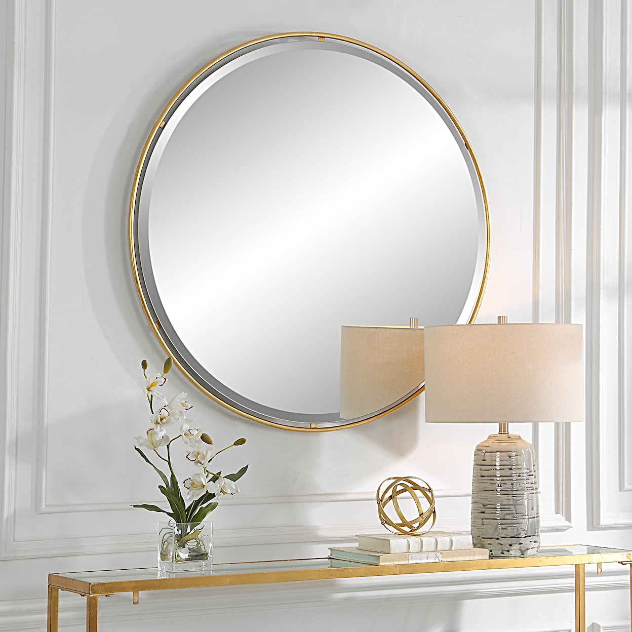 Uttermost Canillo Canillo Gold Round Mirror