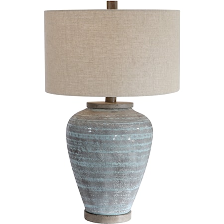 Pelia Light Aqua Table Lamp