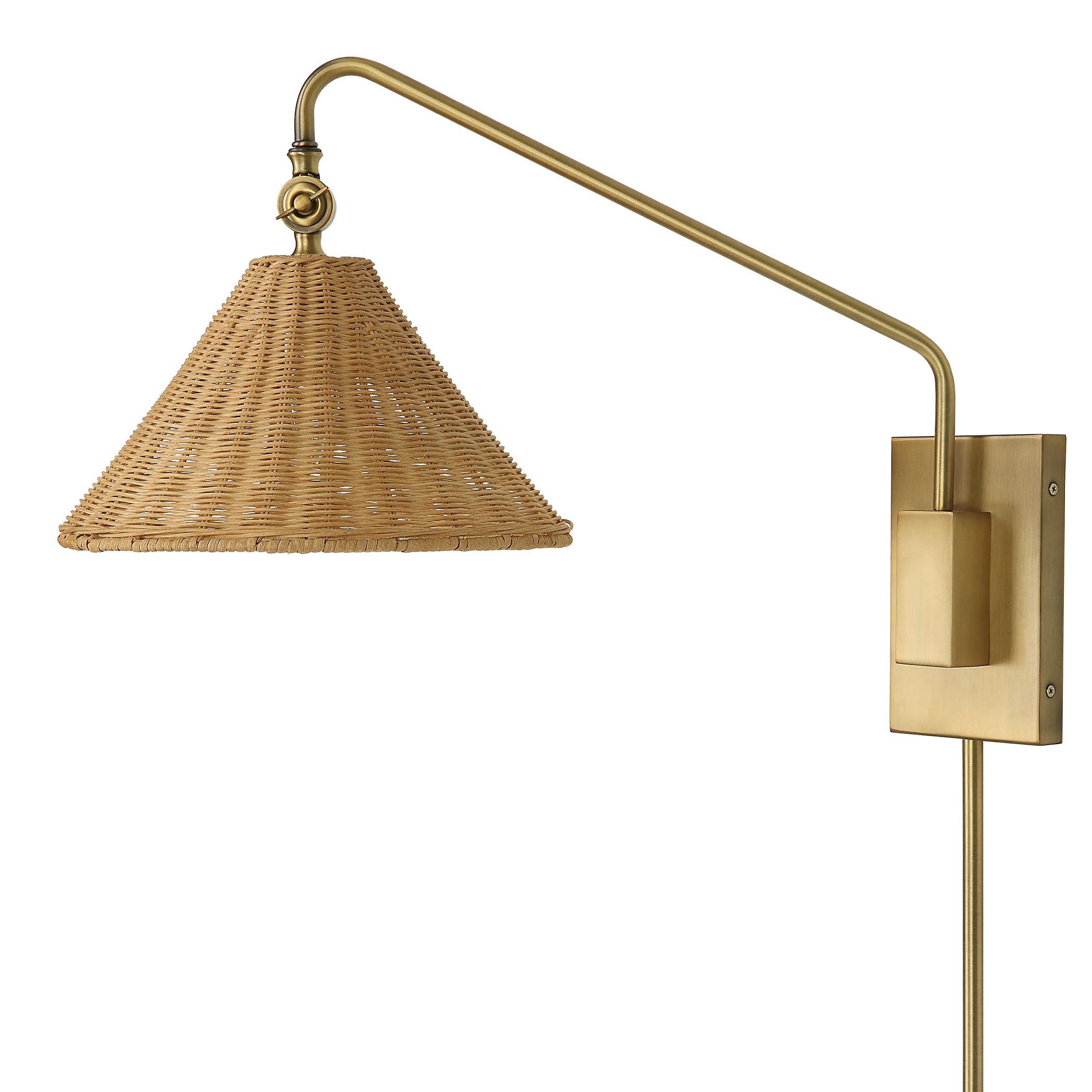 Phuvinh 1 Light Rattan Shade Sconce