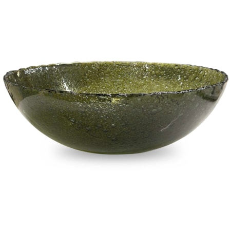 Veridian Shimmer Earthy Glass Bowl