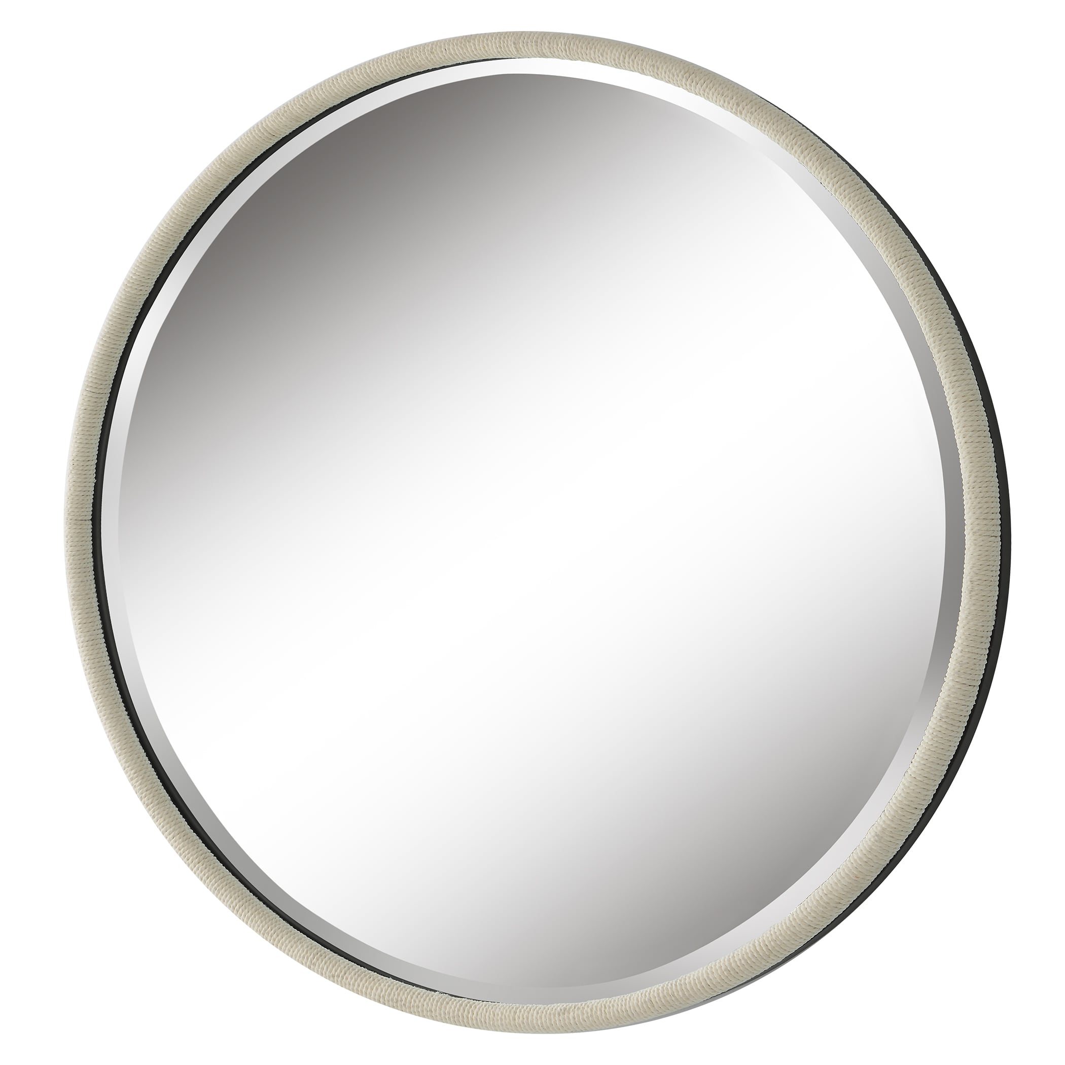 Ranchero White Round Mirror