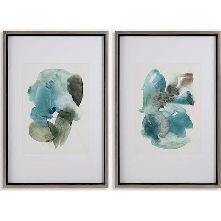 Blueprints Watercolor Prints Set Of 2