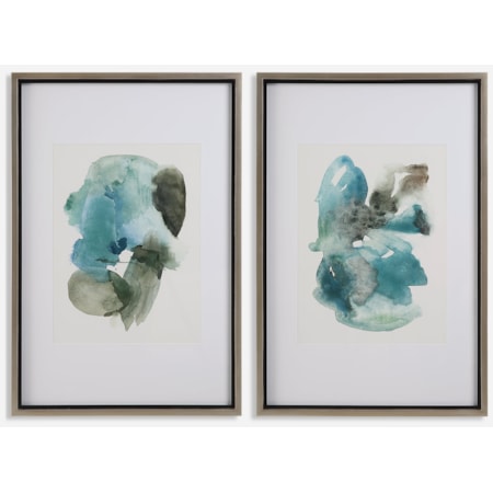 Blueprints Watercolor Prints Set Of 2