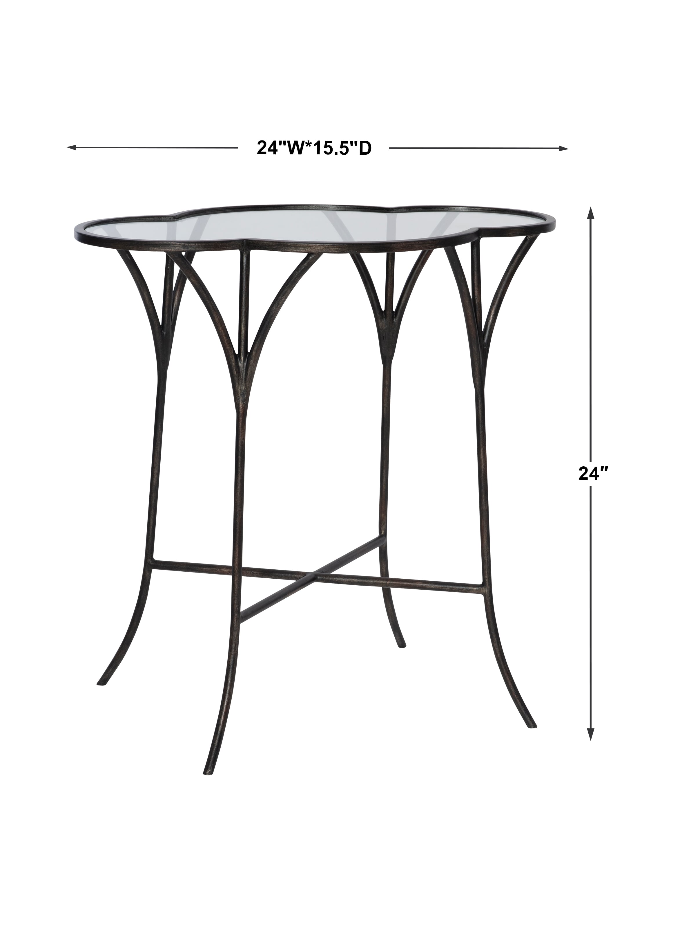 Uttermost Accent Furniture - Occasional Tables Adhira Glass Accent Table