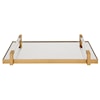 Uttermost Deki Deki Gold Mirrored Tray