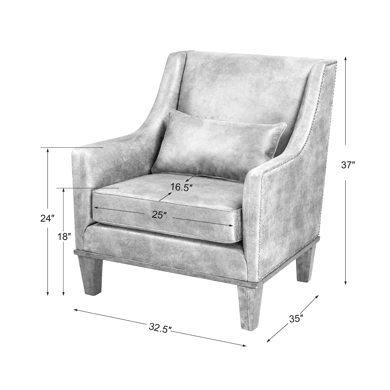 Uttermost Accent Furniture - Accent Chairs Clay Armchair