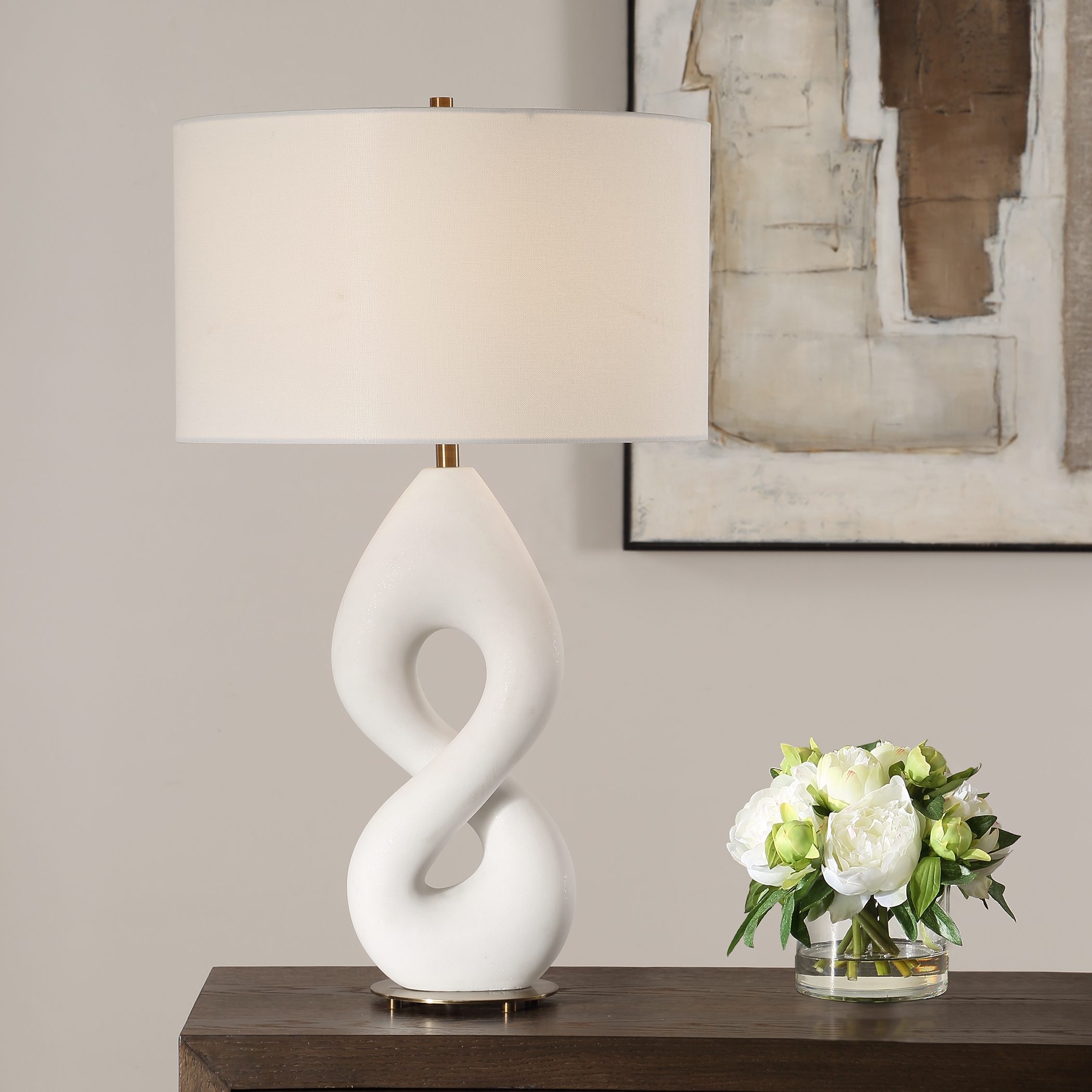 Uttermost Meridian Meridian Ivory Stone Table Lamp