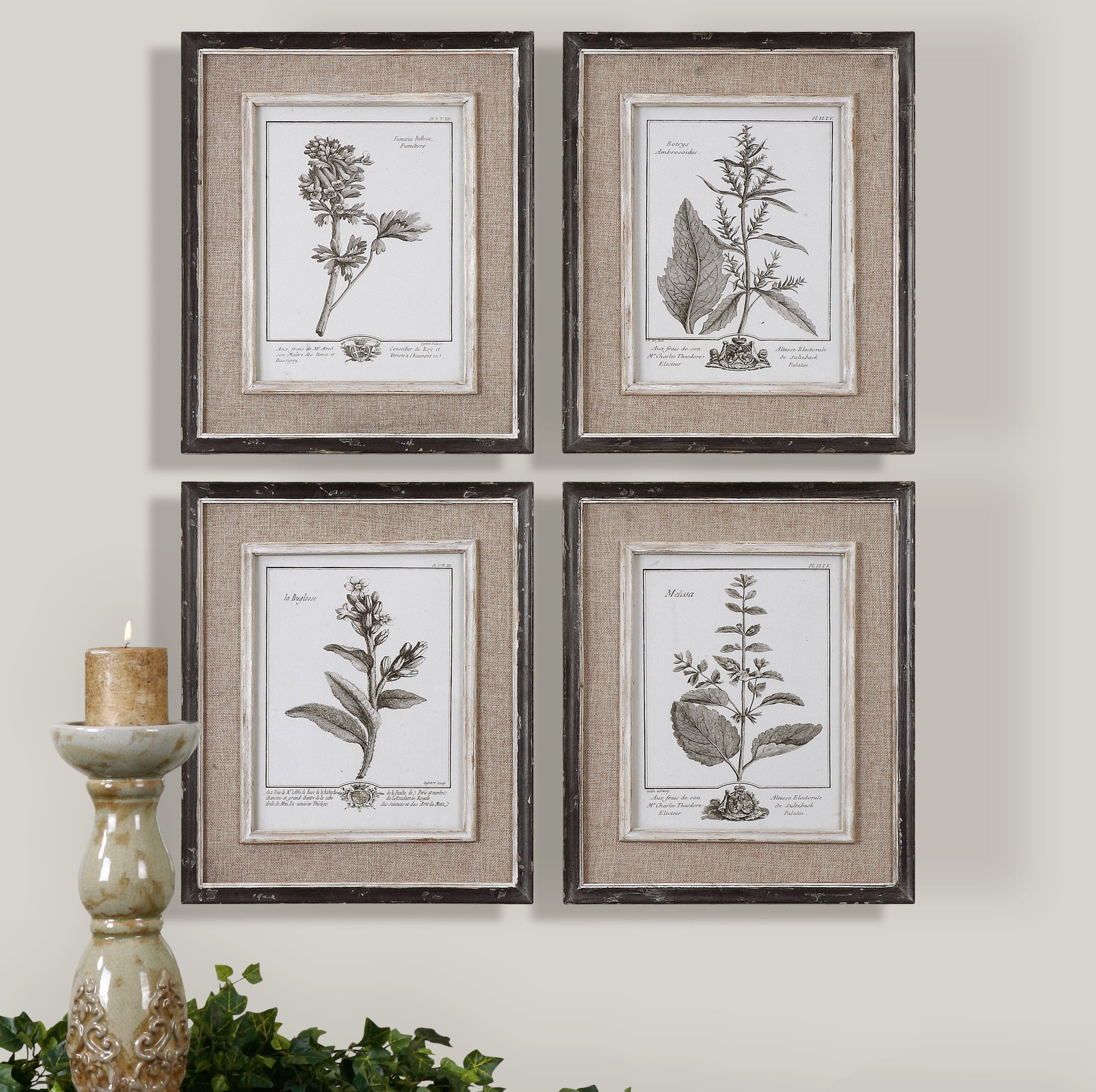 Uttermost Framed Prints Casual Grey Study Framed Prints, S/4
