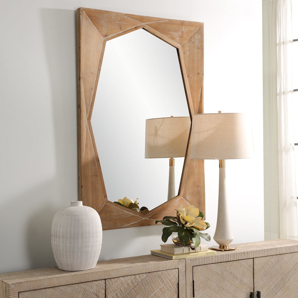 Uttermost Marquise Marquise Natural Wood Mirror