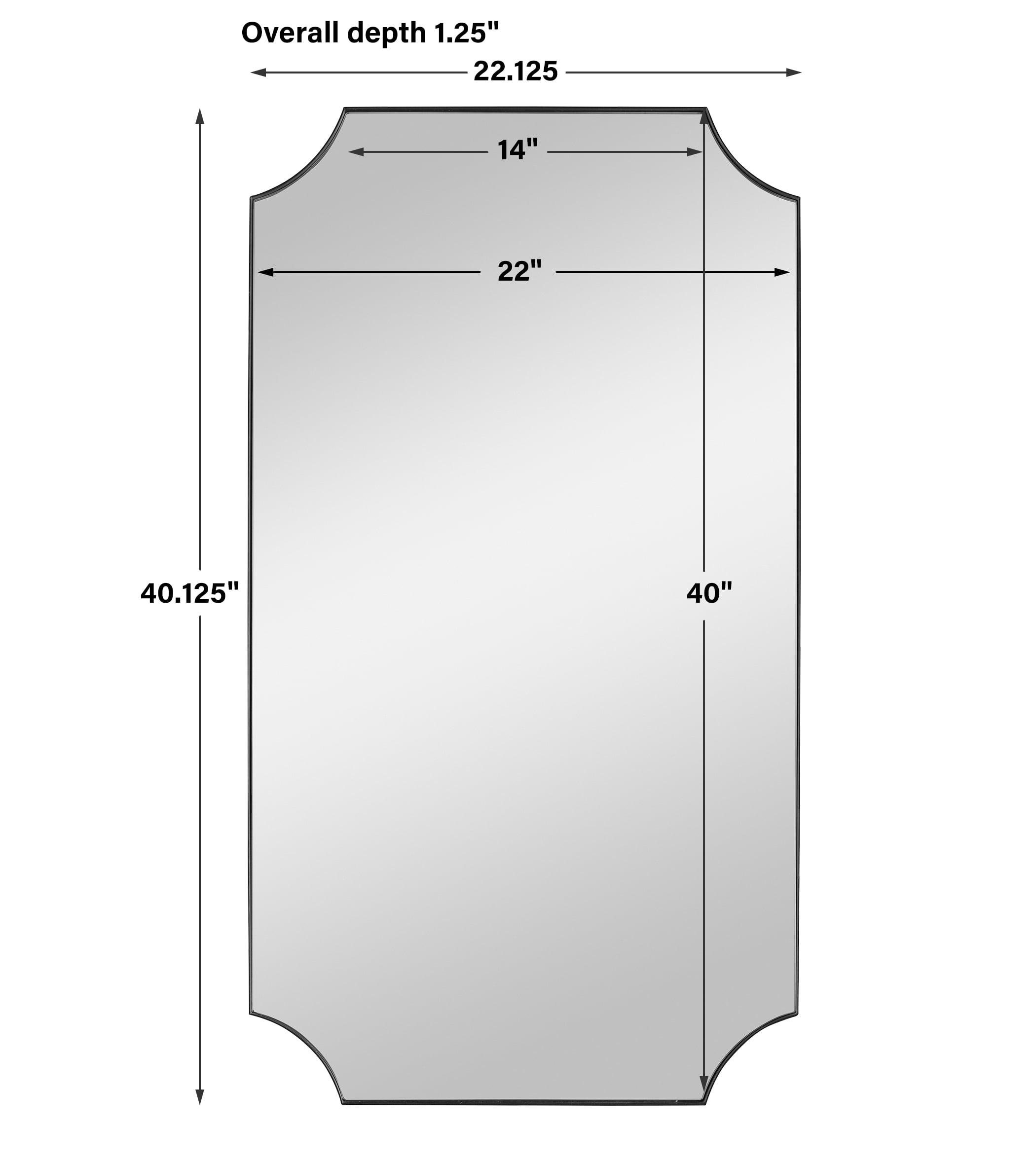 Uttermost Mirrors Lennox Black Scalloped Corner Mirror