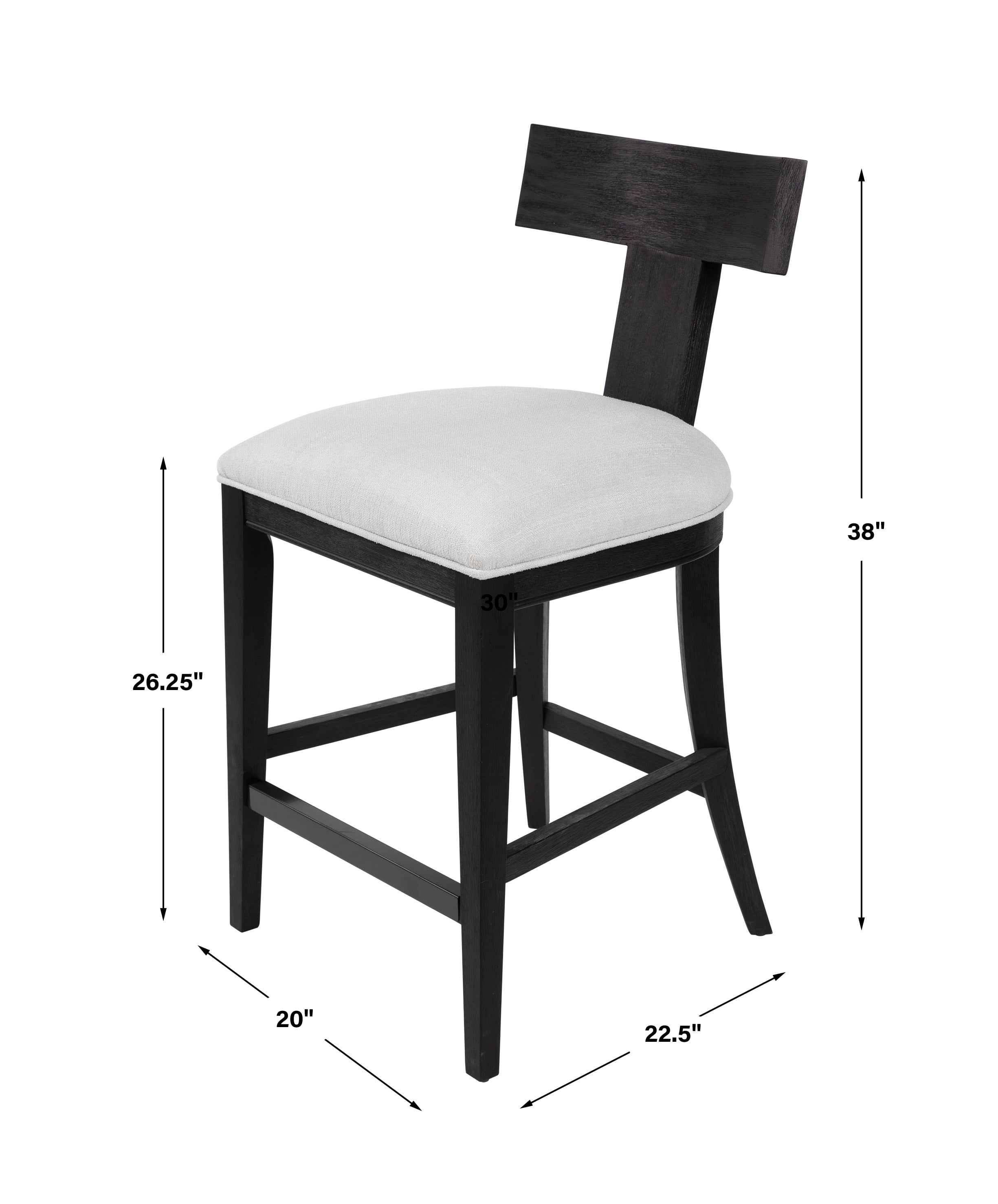 Uttermost Idris Idris Modern Wood Counter Stool