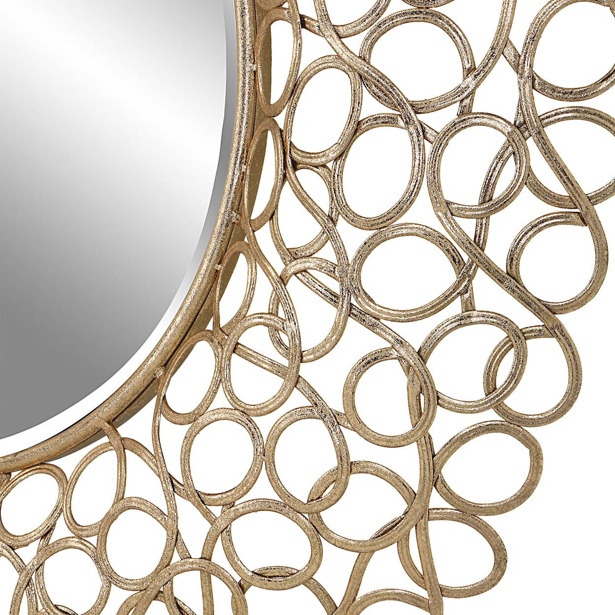 Uttermost Swirl Swirl Round Gold Mirror