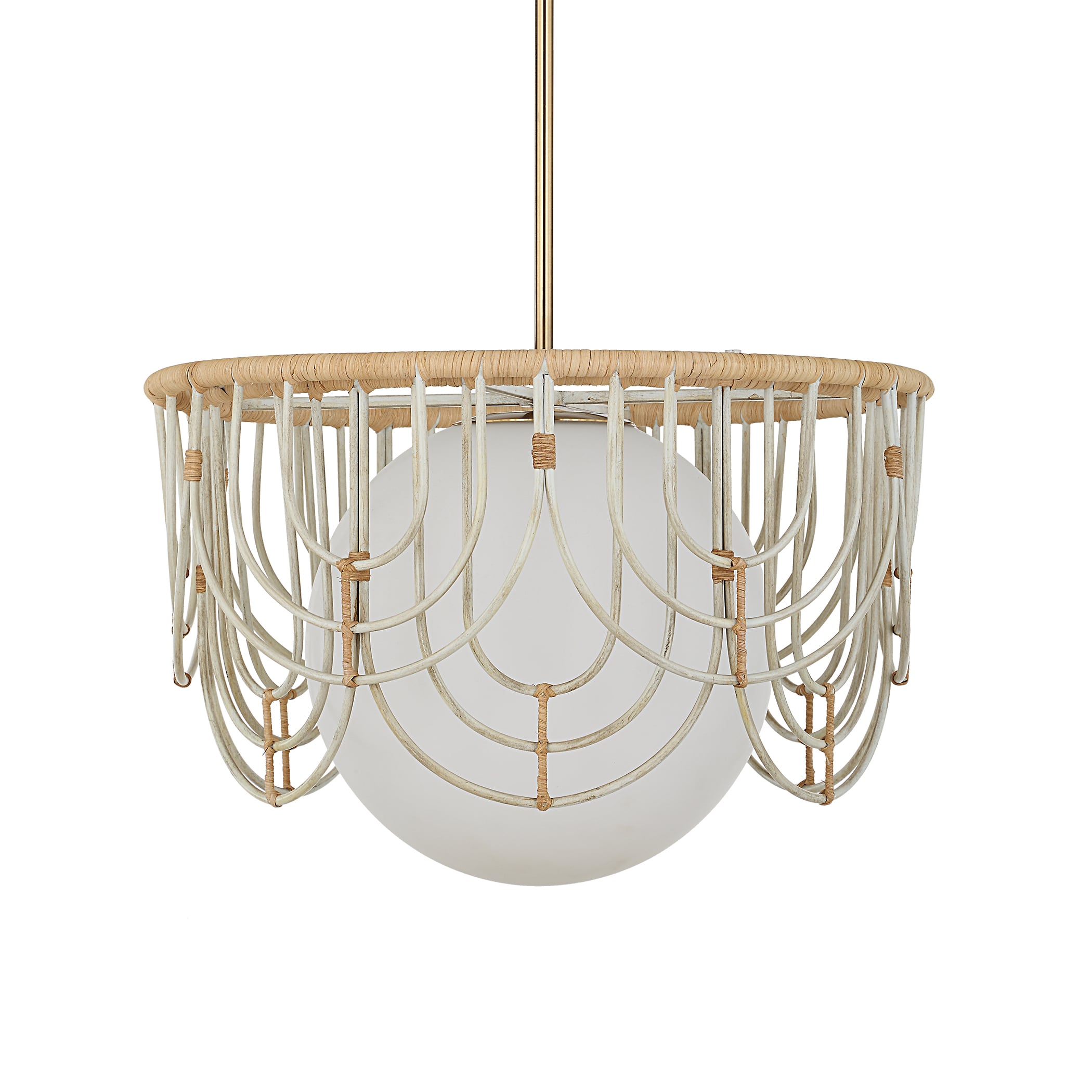 Arches 1 Light Rattan Pendant