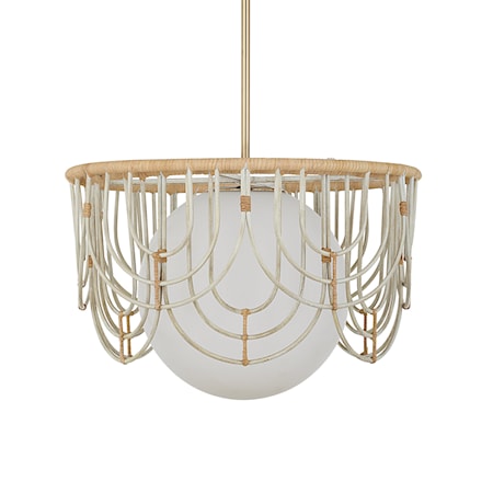 Arches 1 Light Rattan Pendant