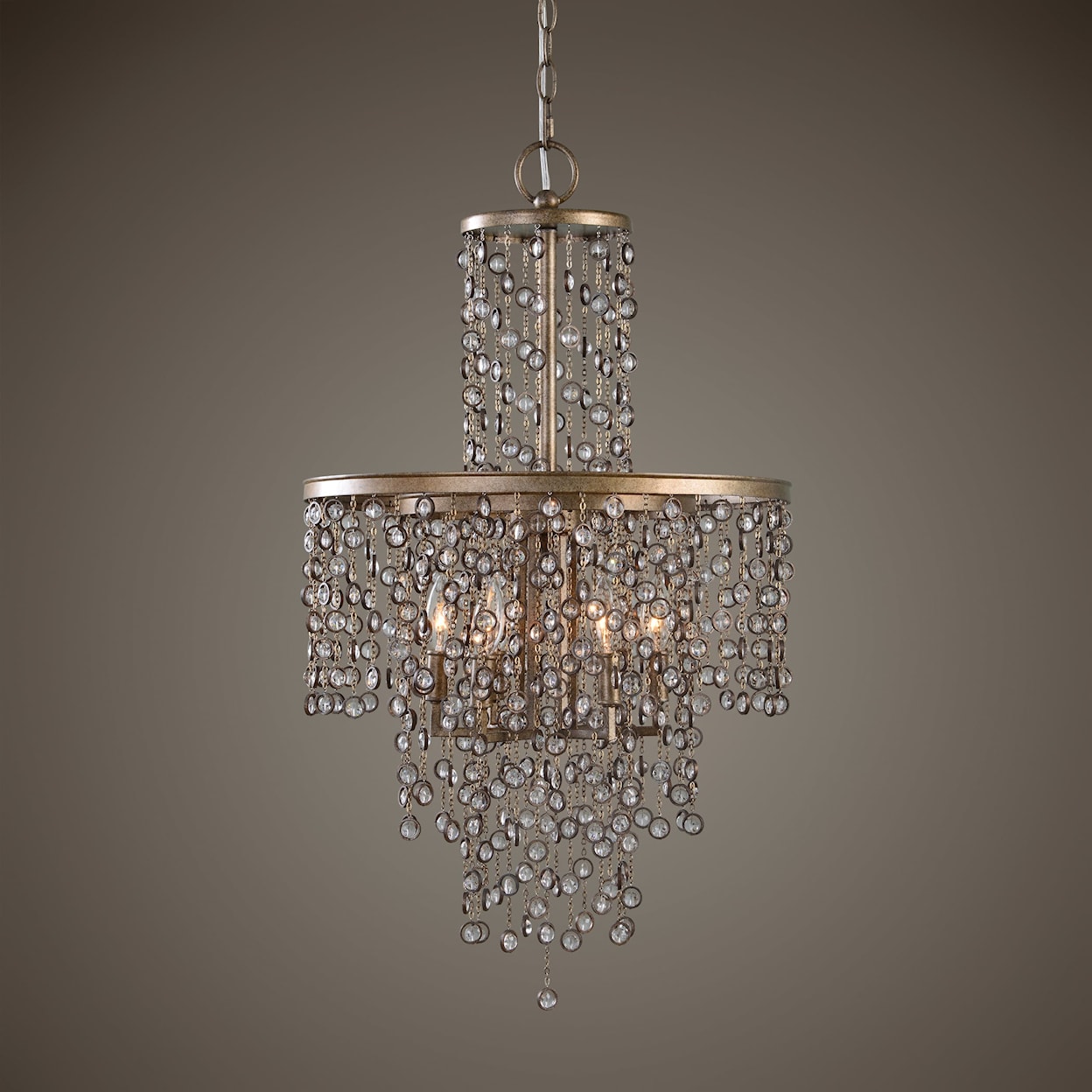 Uttermost Lighting Fixtures - Chandeliers Valka 6 Light Crystal Chandelier