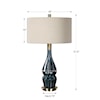 Uttermost Table Lamps Prussian Blue Ceramic Lamp