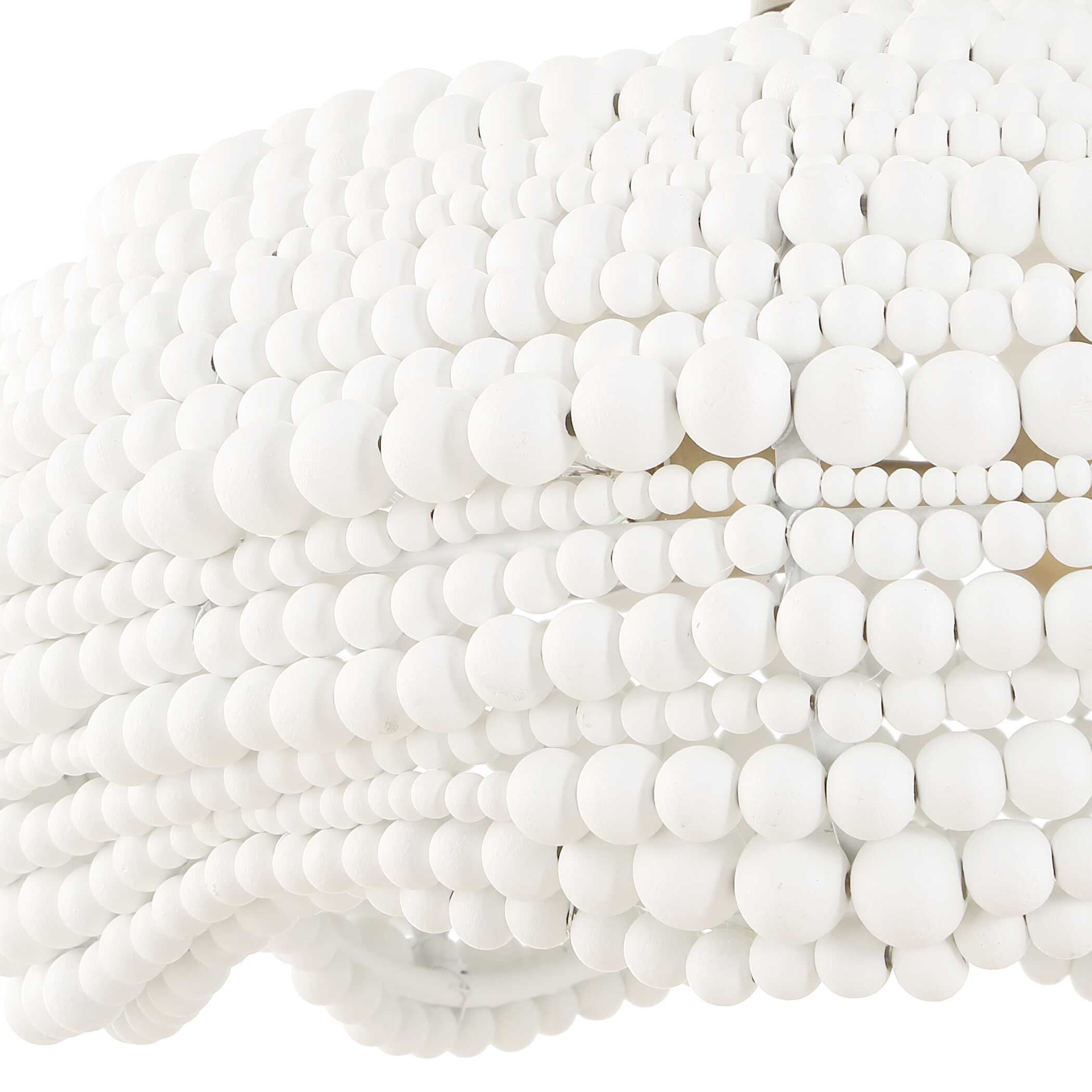 Uttermost Biddeford Biddeford 5 Light White Beaded Pendant