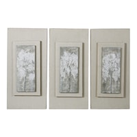 Triptych Trees Hand Painted Art (Set of 3)