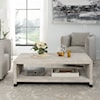 Uttermost Bosk White Washed Coffee Table with Open Shelving