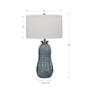 Uttermost Table Lamps Zaila Light Blue Table Lamp